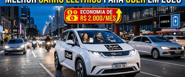 Melhor Carro Elétrico para Uber em 2026: Economia de R$ 2.000/mês