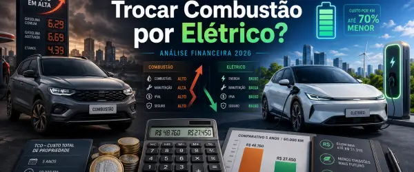 Vale a Pena Trocar Combustão por Elétrico? Análise Financeira 2026