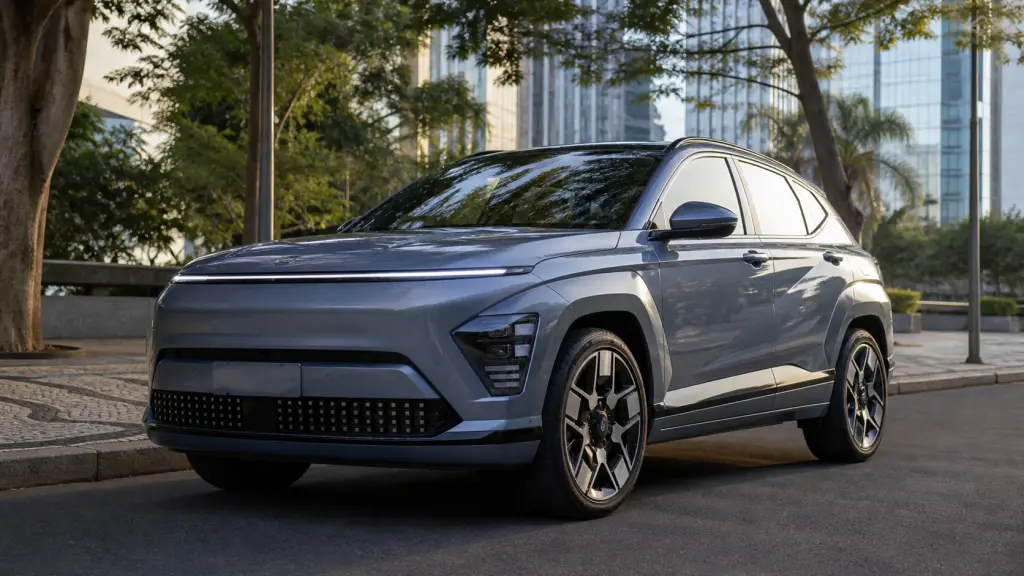 Hyundai reformula o Kona EV com design novo e infoentretenimento