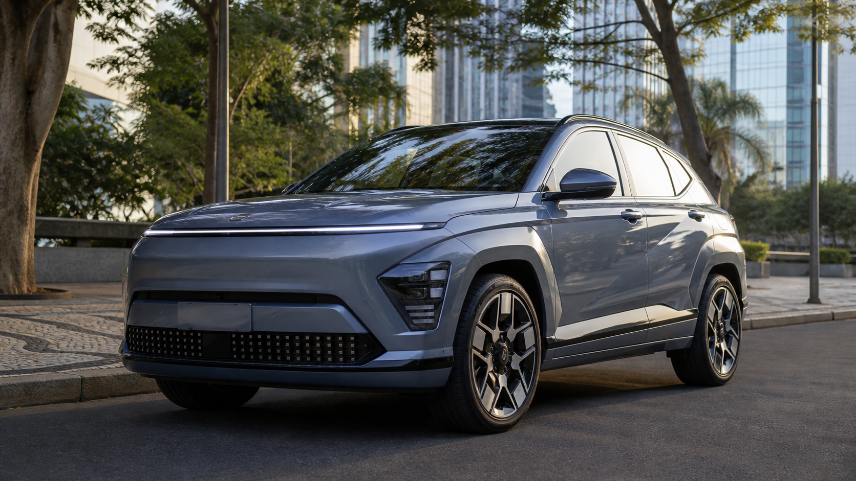 Hyundai reformula o Kona EV com design novo e infoentretenimento