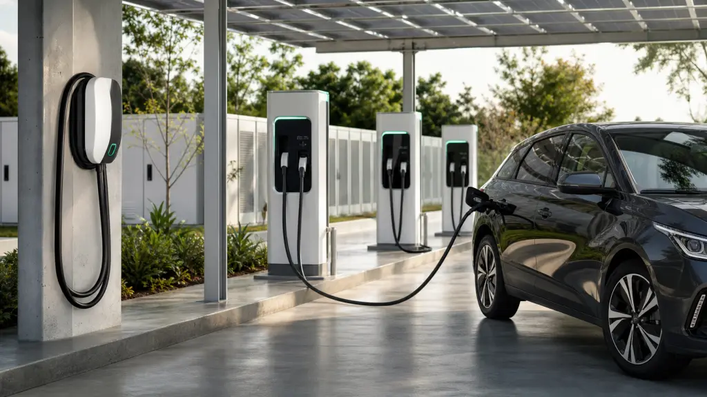 Electrify America inaugura maior estação de recarga com armazenamento de baterias