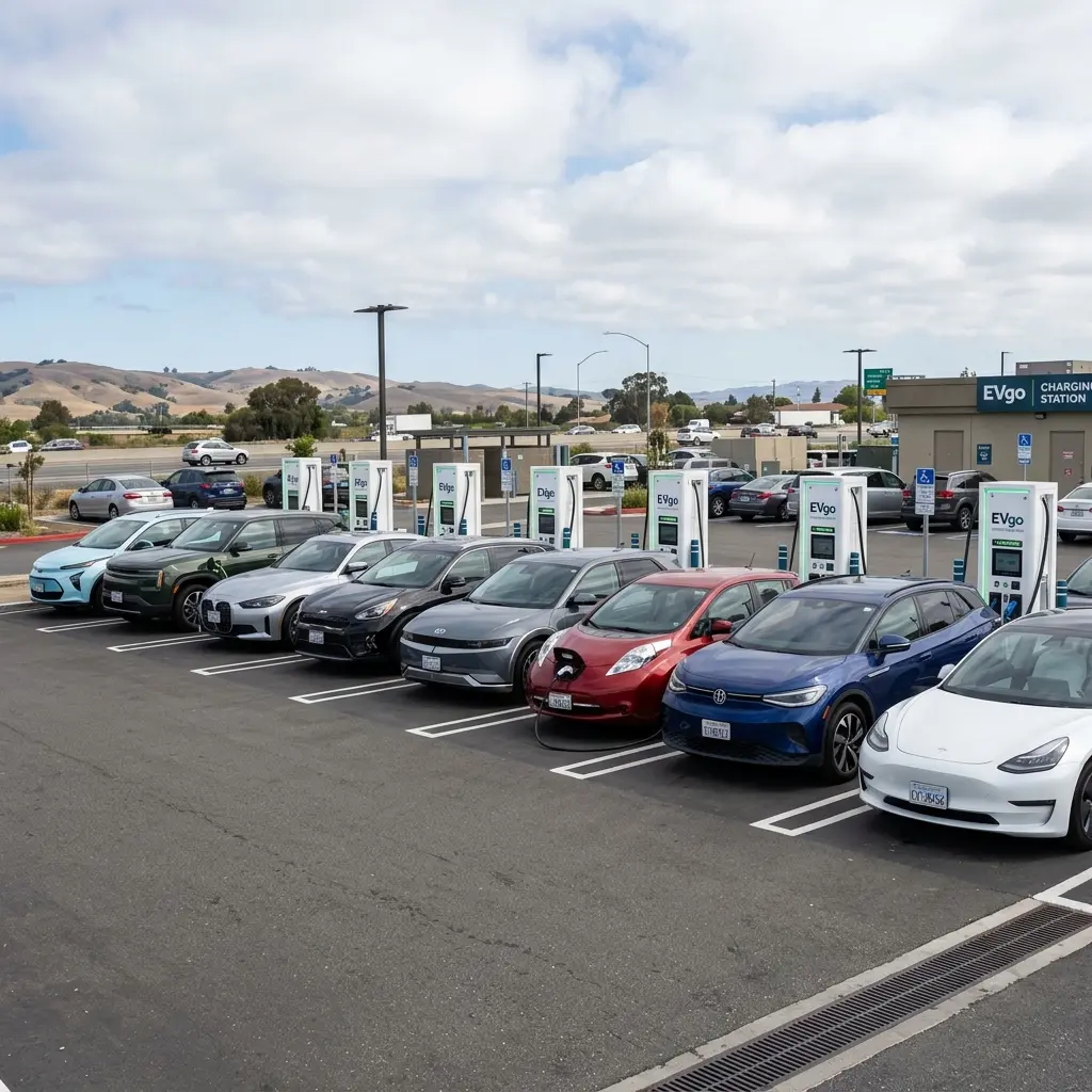 Carros elétricos — foto real