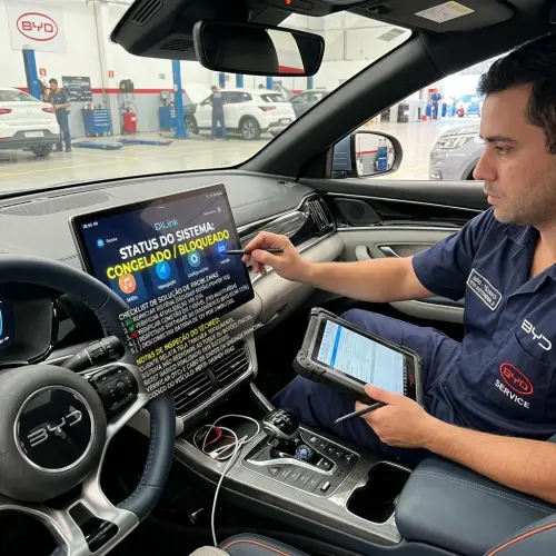 Multimidia BYD travou ou tela preta? Checklist de 7 passos antes da concessionaria