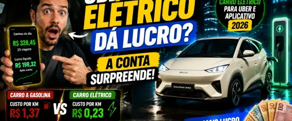 Melhor Carro Elétrico para Uber e Aplicativo em 2026: Vale a Pena? Cálculo de Lucro e TCO