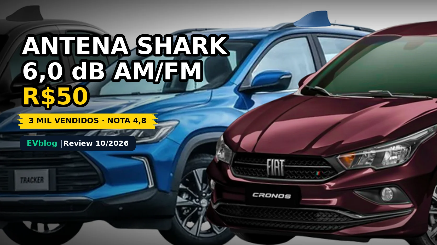Antena Shark para Carro Elétrico: 6,0 dB, R$ 50 e a Medida que Decide se Serve