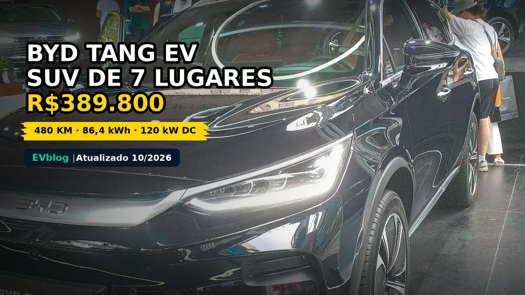 BYD Tang EV 2026: Preço, Autonomia de 480 km e o Que Você Não Encontra em Outro 7 Lugares
