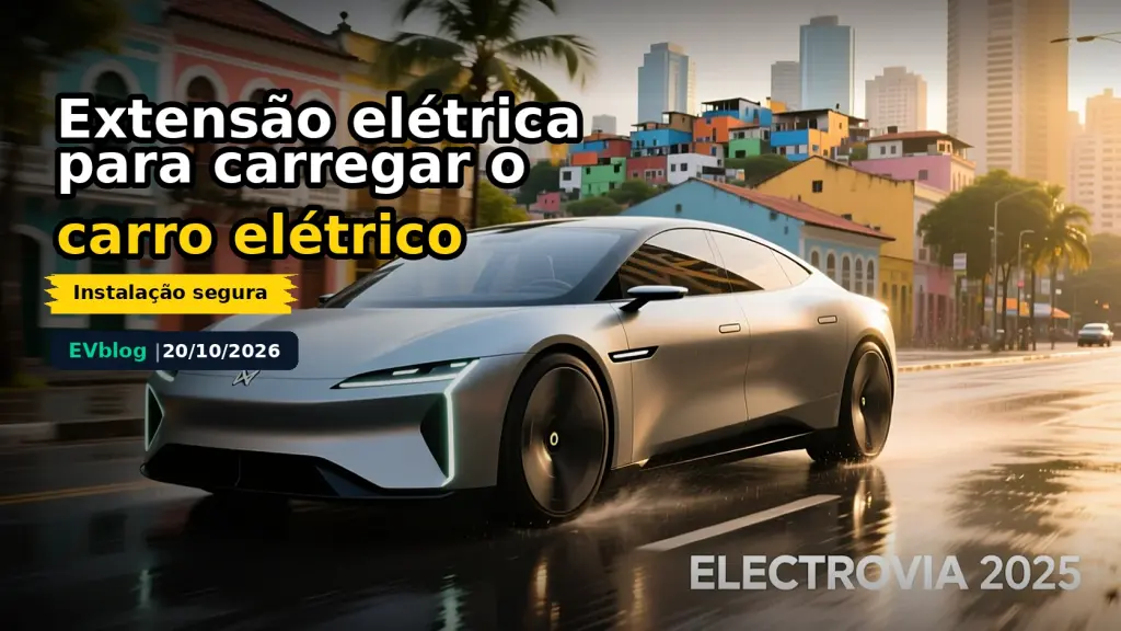 Extensão elétrica para carregar carro elétrico: quando ajuda e quando é risco