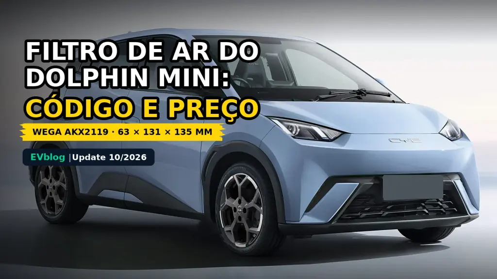 Filtro de Ar-Condicionado do BYD Dolphin Mini: Código, Medidas e Preço em 2026
