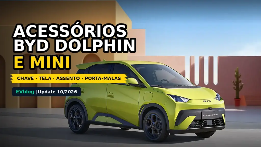 Acessórios para BYD Dolphin e Dolphin Mini: o que vale a pena comprar em 2026