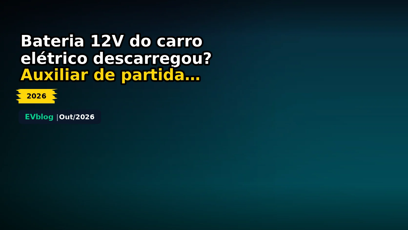 Bateria 12V do carro elétrico descarregou? Auxiliar de partida (com compressor) para não ficar na mão