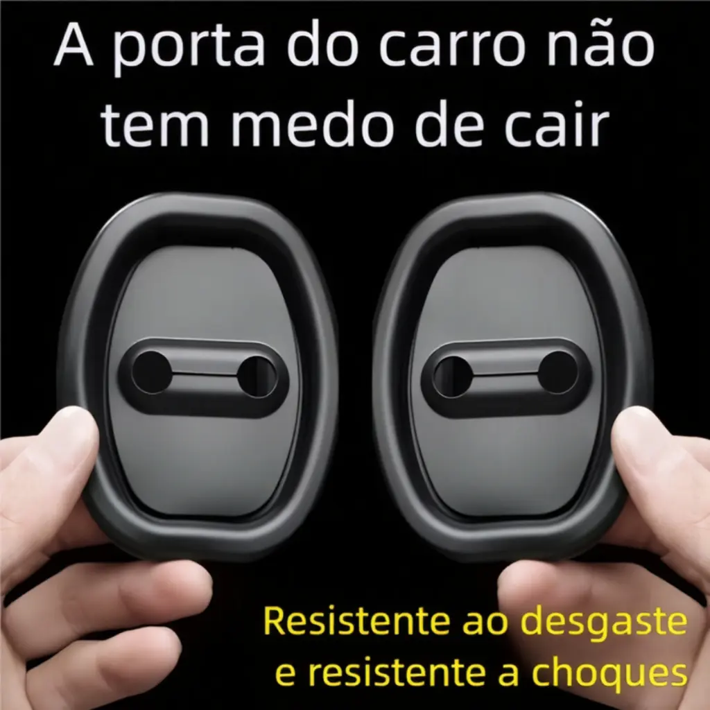 Kit protetor de porta do carro com 4 peças de borracha amortecedora