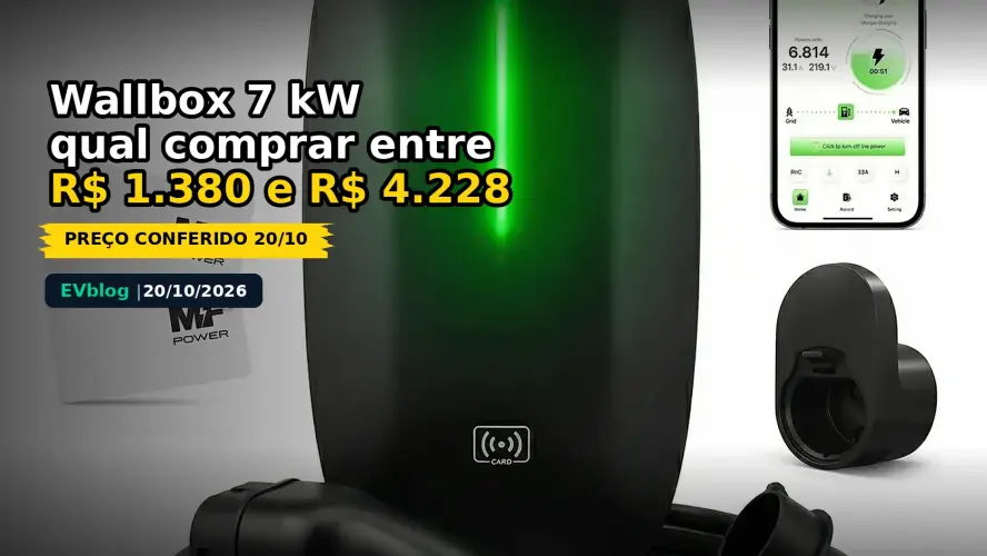 Wallbox 7 kW: qual comprar entre R$ 1.380 e R$ 4.228
