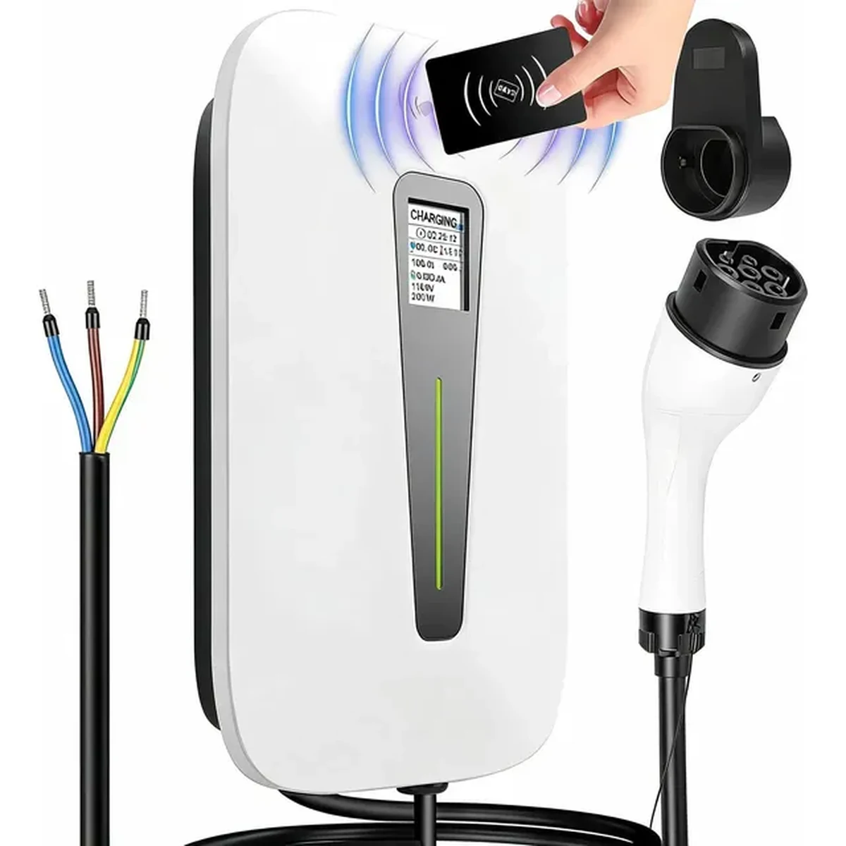 Wallbox de 7 kW com cabo Tipo 2 para recarga de carro elétrico em casa